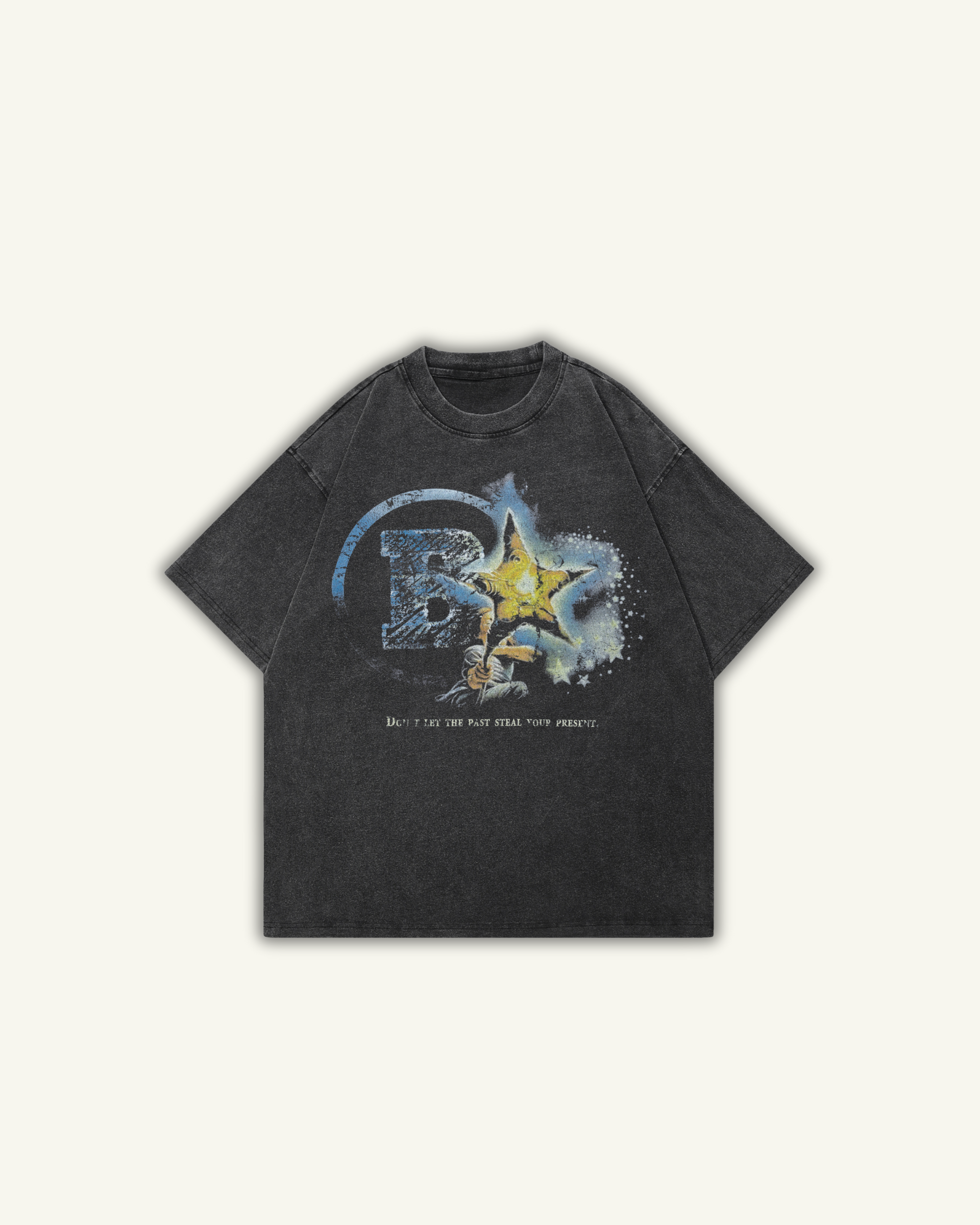 PAST | OVERSIZED T-SHIRT WASHED ZWART