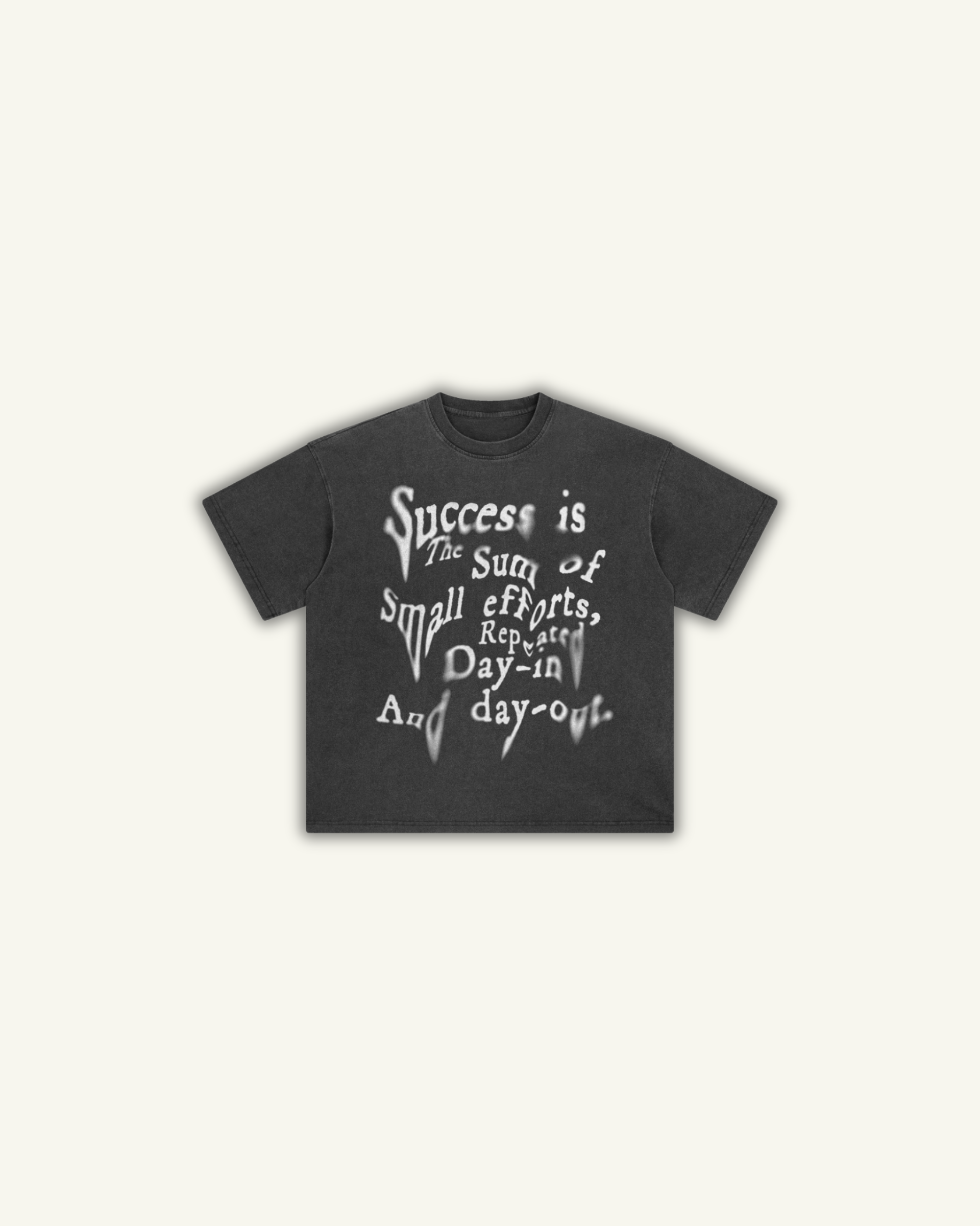 SUCCESS | OVERSIZED T-SHIRT WASHED ZWART