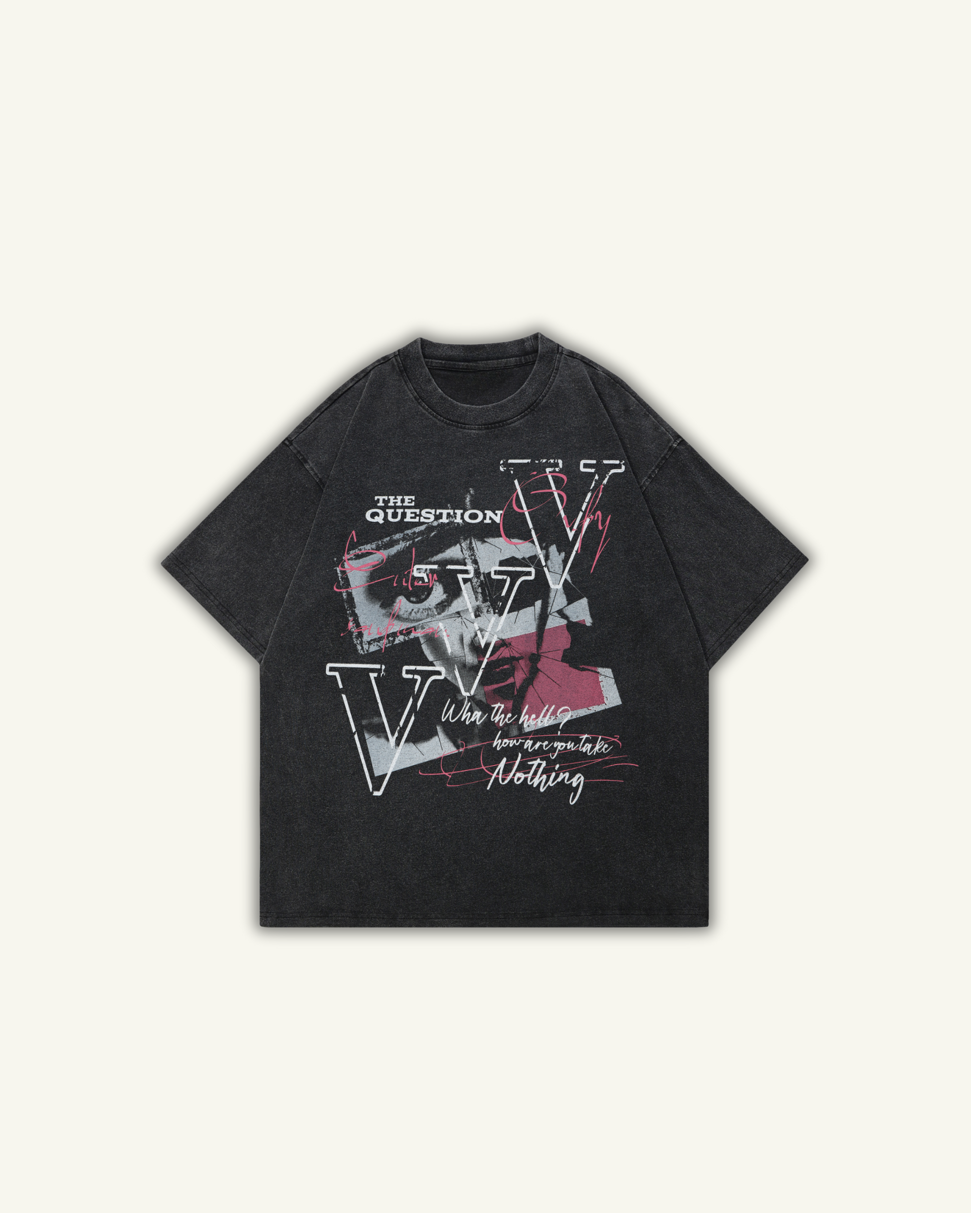 QUESTION | OVERSIZED T-SHIRT WASHED BLACK
