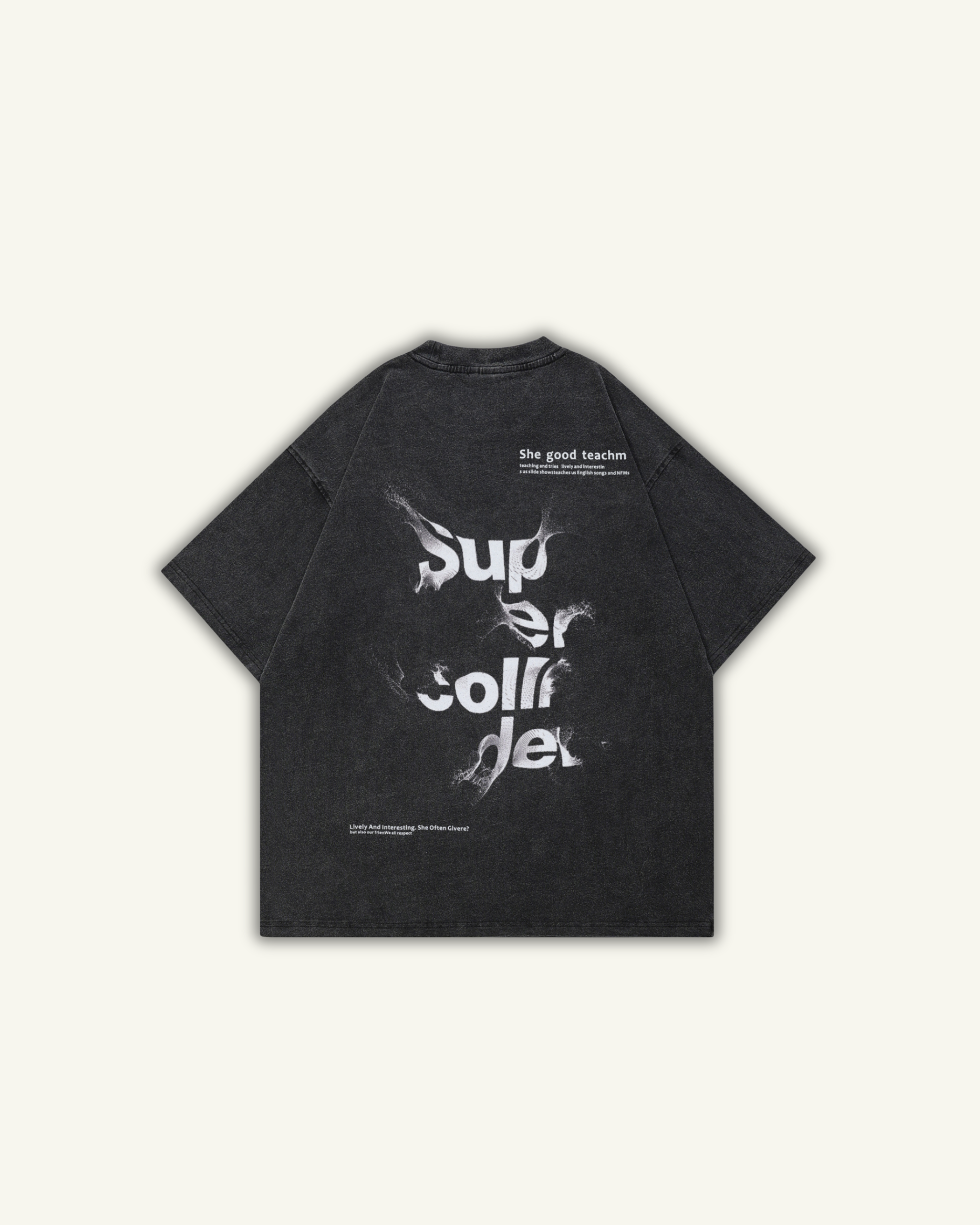INTERESTING | OVERSIZED T-SHIRT WASHED BLACK