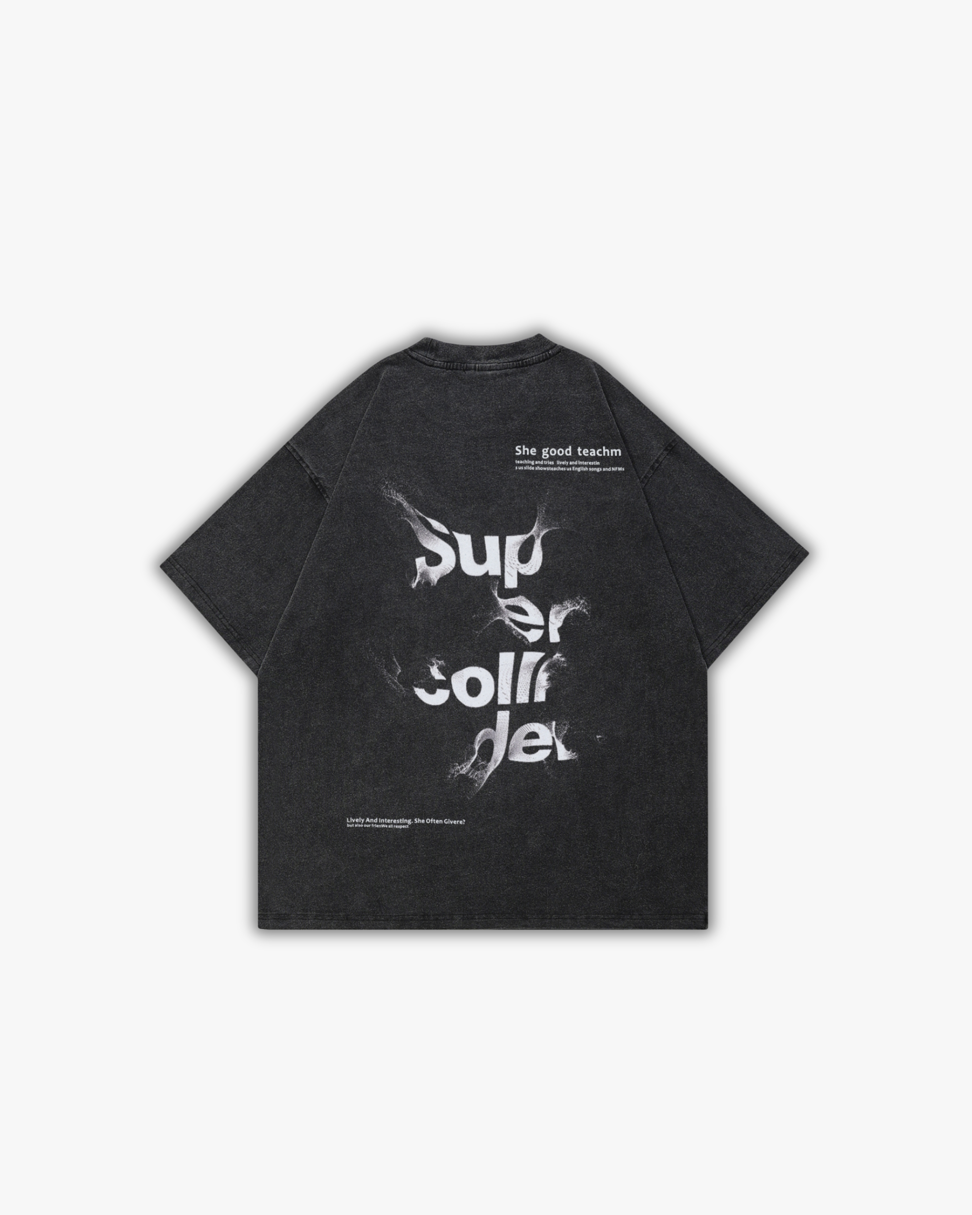 INTERESTING | OVERSIZED T-SHIRT WASHED BLACK