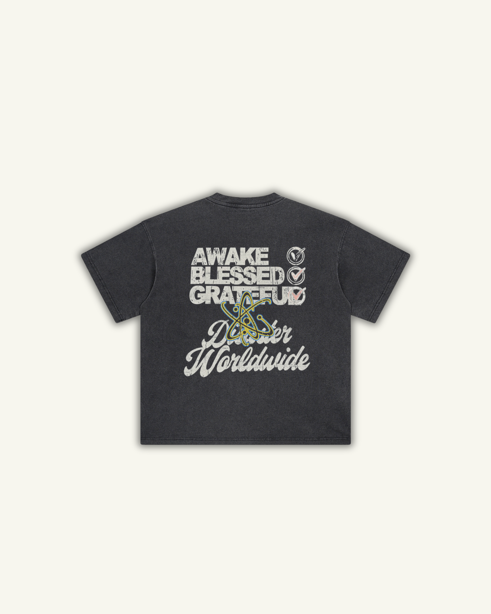 SURVIVE | OVERSIZED T-SHIRT WASHED ZWART