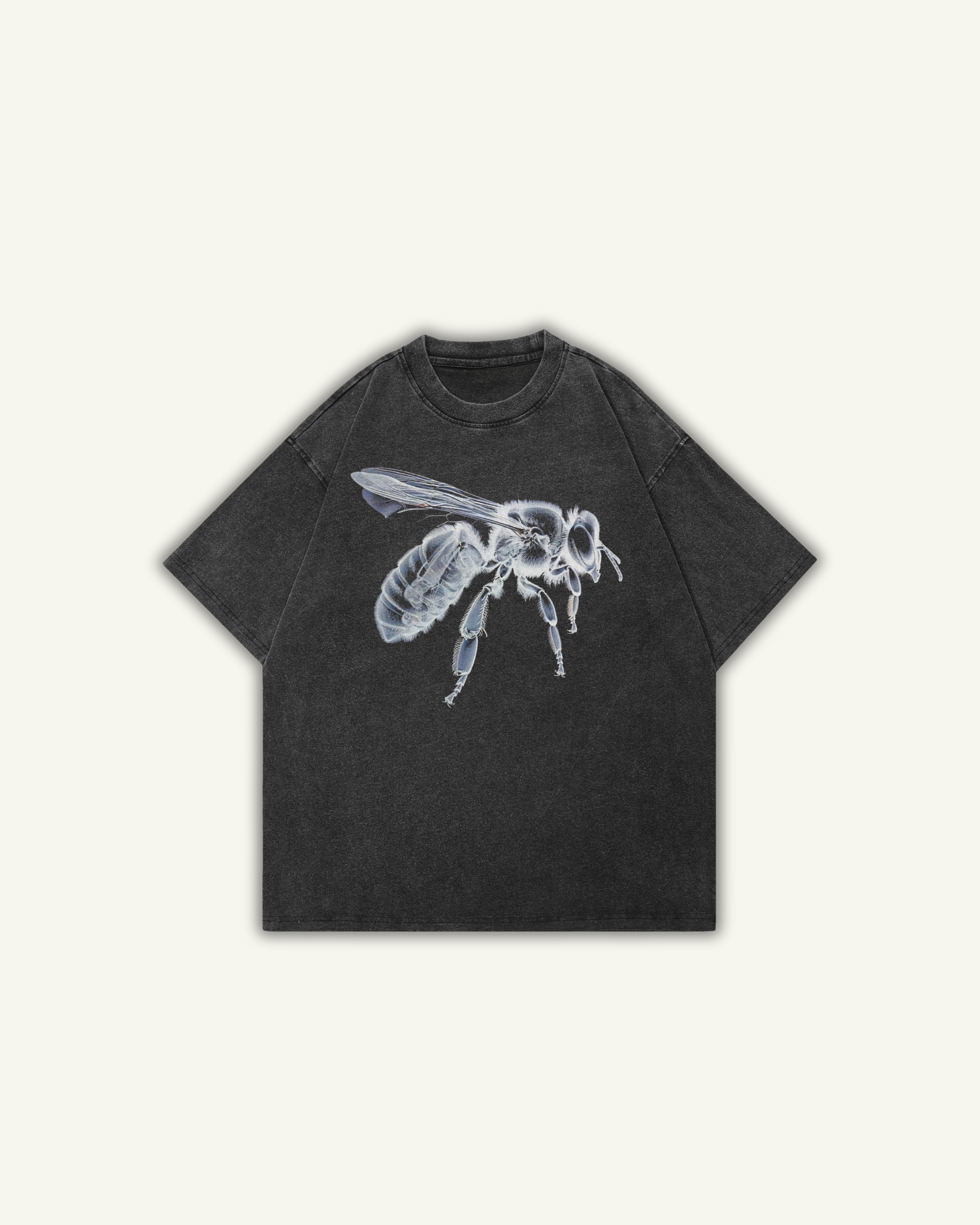 WASP | OVERSIZED T-SHIRT WASHED ZWART