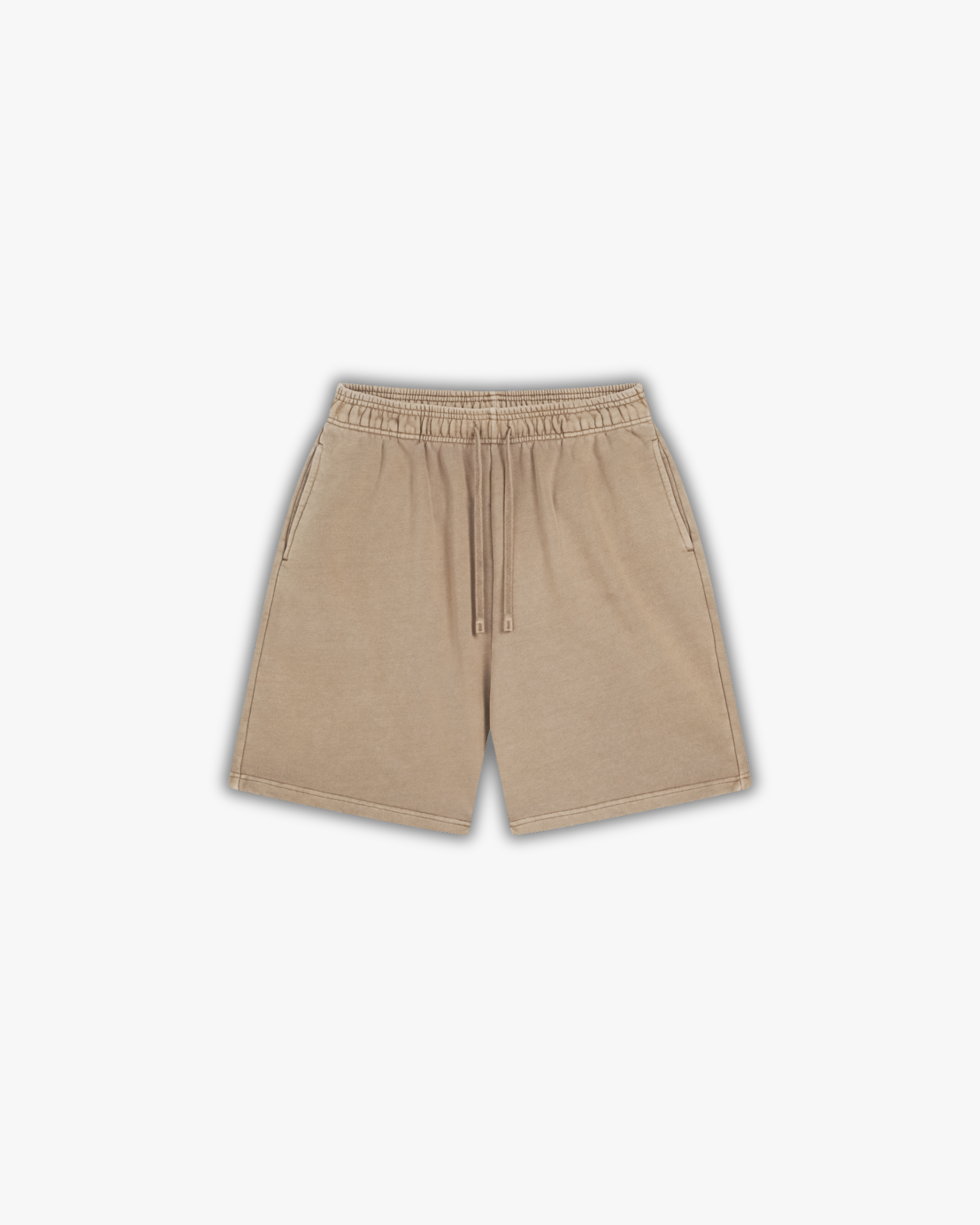 Oversized Washed Shorts Camel
