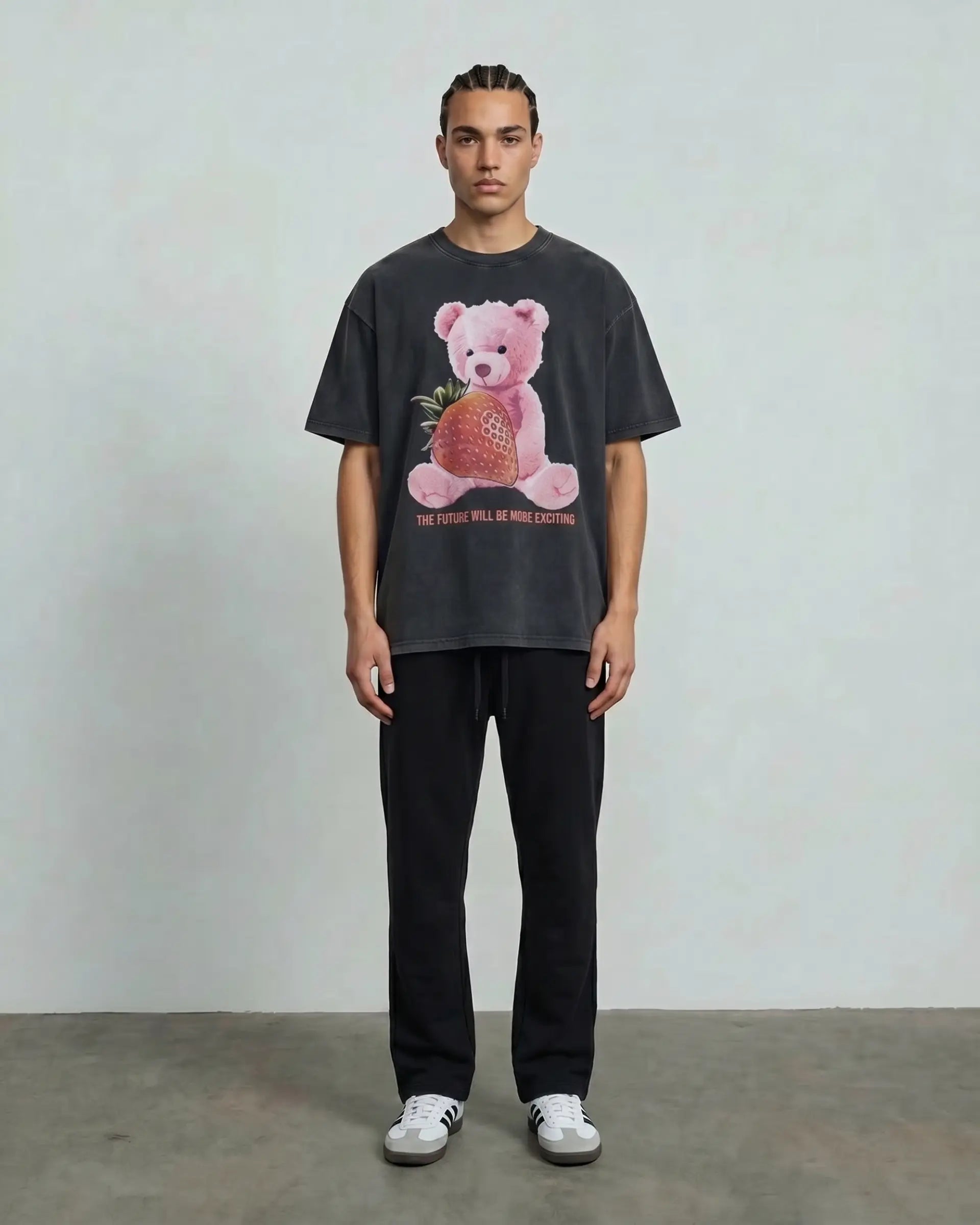 BEAR | OVERSIZED T-SHIRT WASHED BLACK