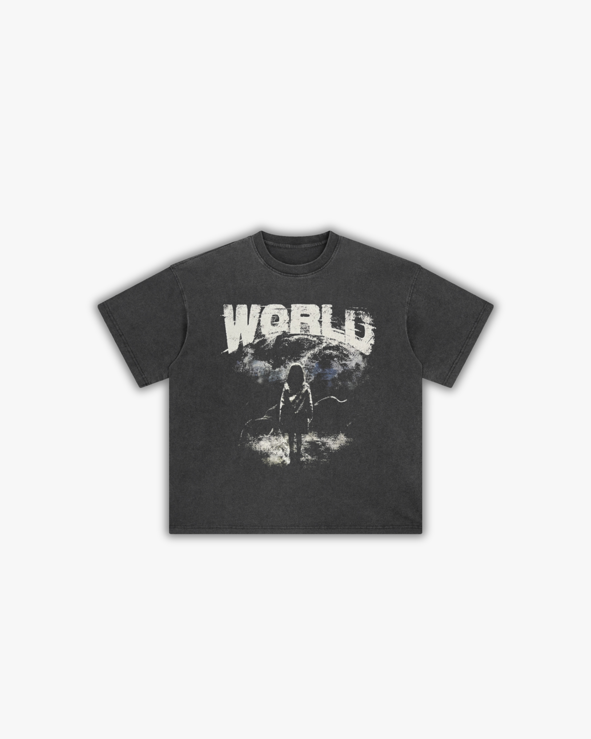 WORLD | OVERSIZED T-SHIRT WASHED BLACK